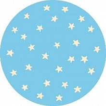 Круглый ковер в детскую детский FUNKY TOP STARF blue ROUND