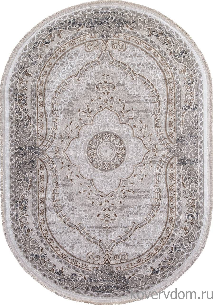 Ковер RODOS 7439A GREY / CREAM Овал