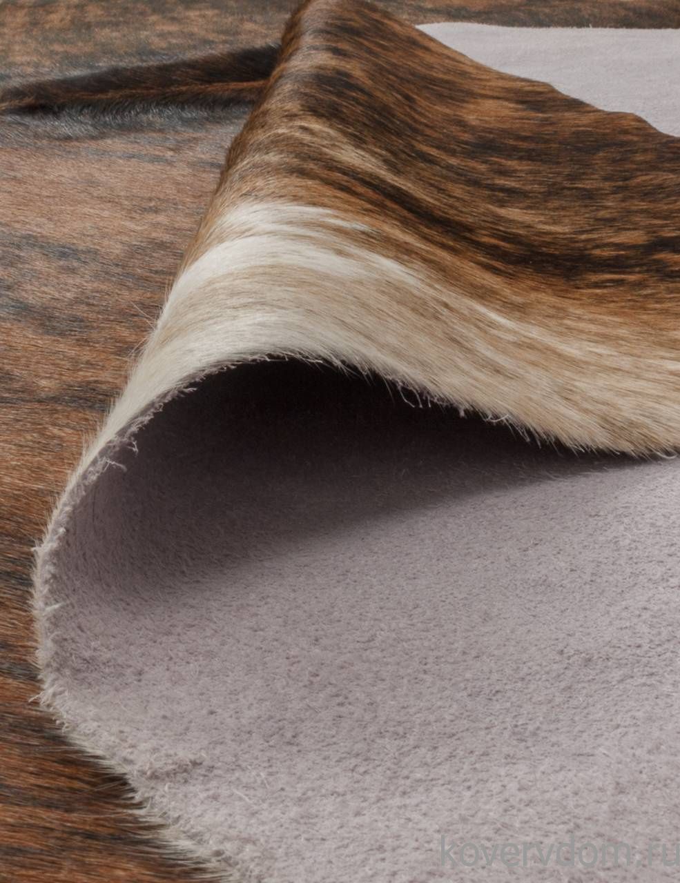 Ковер из натуральной коровьей шкуры KRS006 BROWN