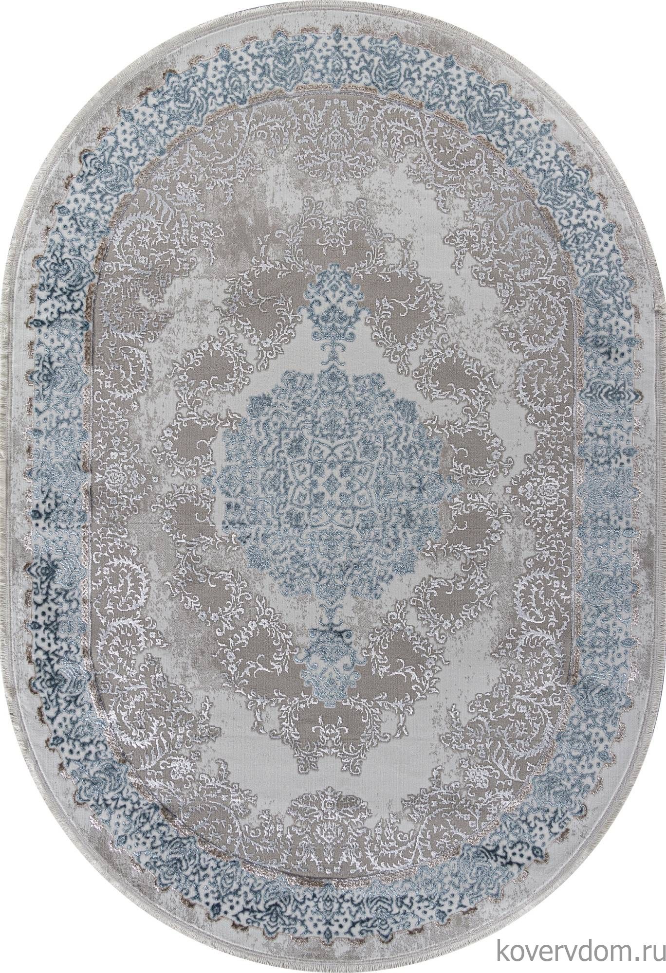 Ковер EFSAN L270A CREAM SHRINK / BLUE FDY Овал Ковер EFSAN L270A CREAM SHRINK / BLUE FDY Овал