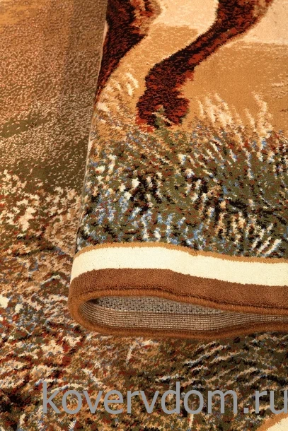 Шерстяной пейзажный ковер Hunnu 6S1137 122 скакун Шерстяной пейзажный ковер Hunnu 6S1137 122 скакун