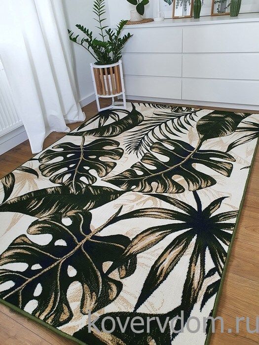 Ковер с цветами SCANDINAVIAN MONSTERA 5 Ковер с цветами SCANDINAVIAN MONSTERA 5