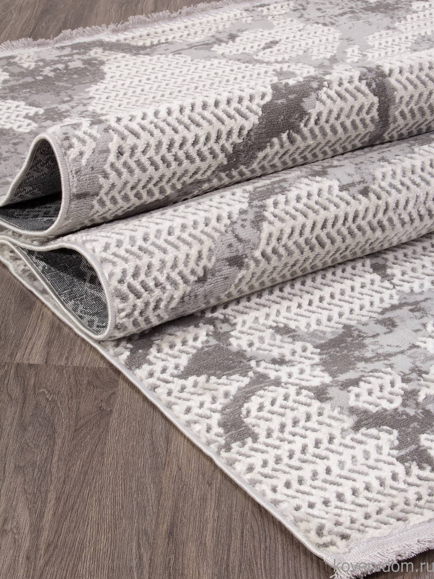 Ковер ALANYA 22565A WHITE / GREY SHR Ковер ALANYA 22565A WHITE / GREY SHR