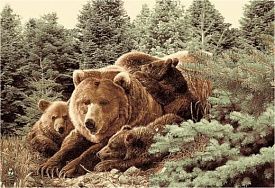 Ковер с медведем Фауна 50633 Медведь