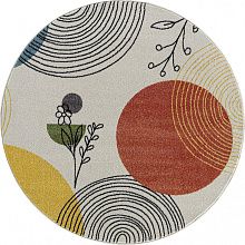 Ковер в спальню RIO-A F234 GRAY-BLUE Круг