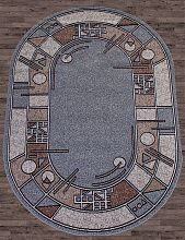 Ковер SIERRA ALBINA 3 BLUE-BROWN Овал