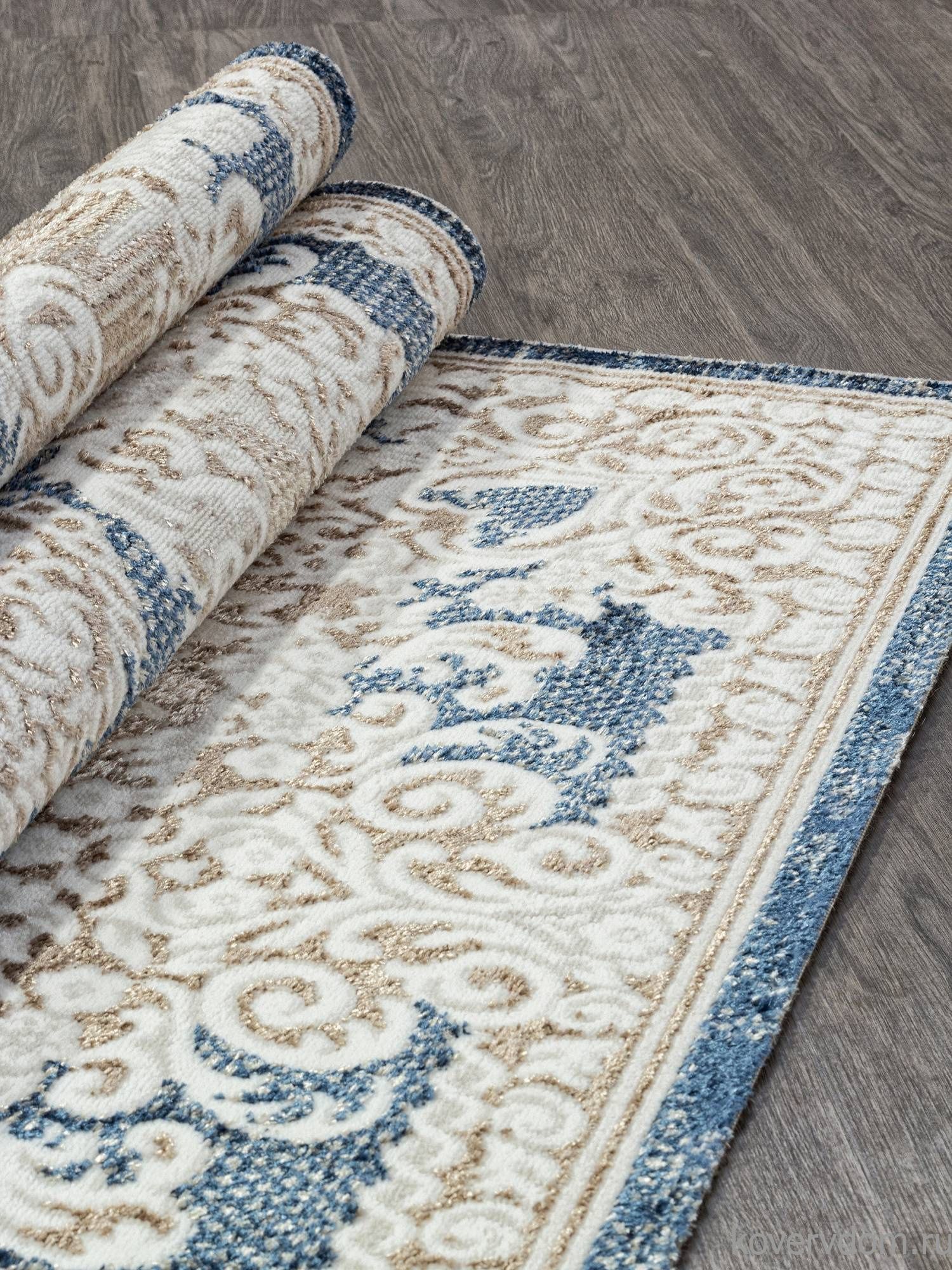 Ковер ANTEP O1701 630 CREAM / BLUE Ковер ANTEP O1701 630 CREAM / BLUE