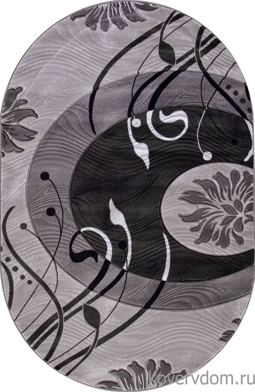 Ковер MEGA CARVING 4780 GRAY Овал
