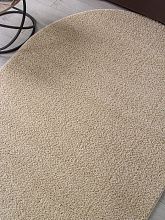 Ковер длинноворсовый в спальню MOKKO T600 LIGHT BEIGE Овал
