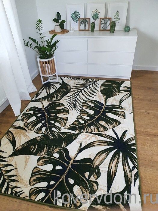 Ковер с цветами SCANDINAVIAN MONSTERA 5 Ковер с цветами SCANDINAVIAN MONSTERA 5